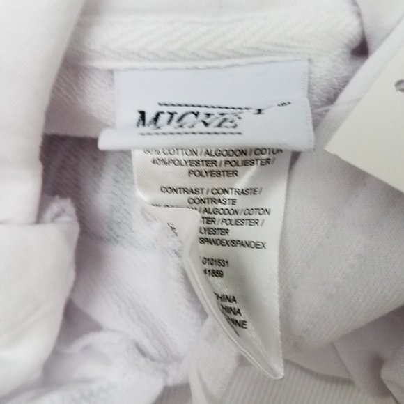 Mighty Fine Crop White Sweatshirt Hood Jr Size Lg - Picture 5 of 6